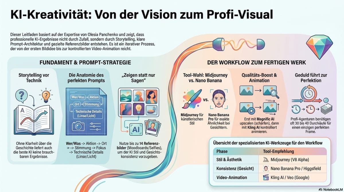 KI Challenge – Olesia Special: Einsatz und Gestaltung von KI-generierten Bildern und Videos mit Midjourney, Nano Banana und Higgsfield