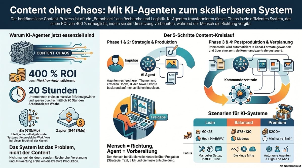 Content ohne Chaos mit KI-Agenten: Systematischer Aufbau eines KI-unterstützten Content-Produktionsprozesses im Juni