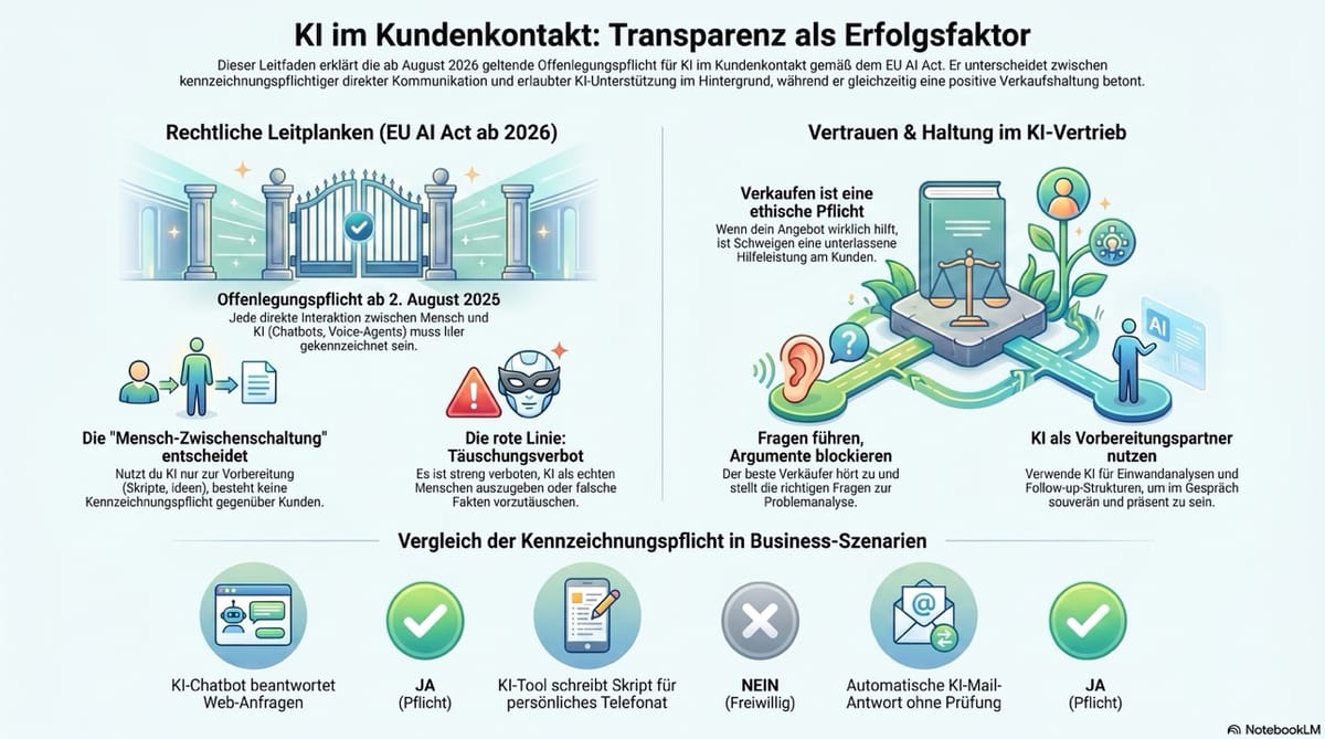 Vertrieb und Verkaufen mit KI-Unterstützung: Grundlagen, Einwandbehandlung und EU-AI-Act