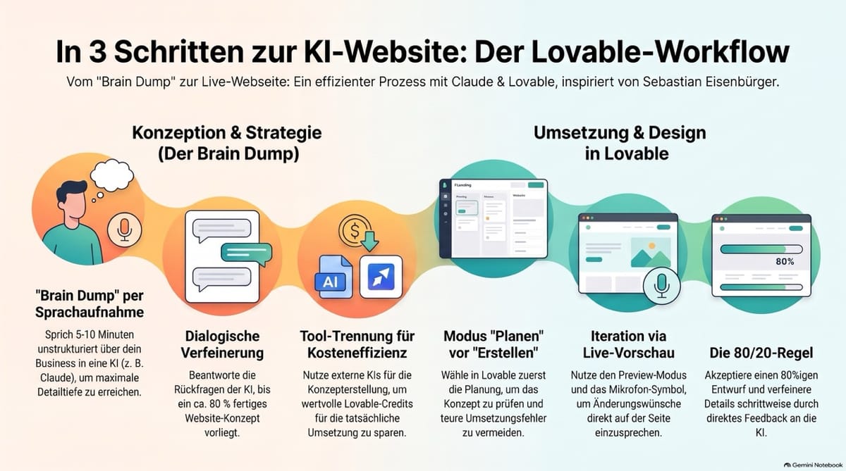 Einsteiger-Workshop zur Erstellung von Webseiten mit Lovable und KI-Integration