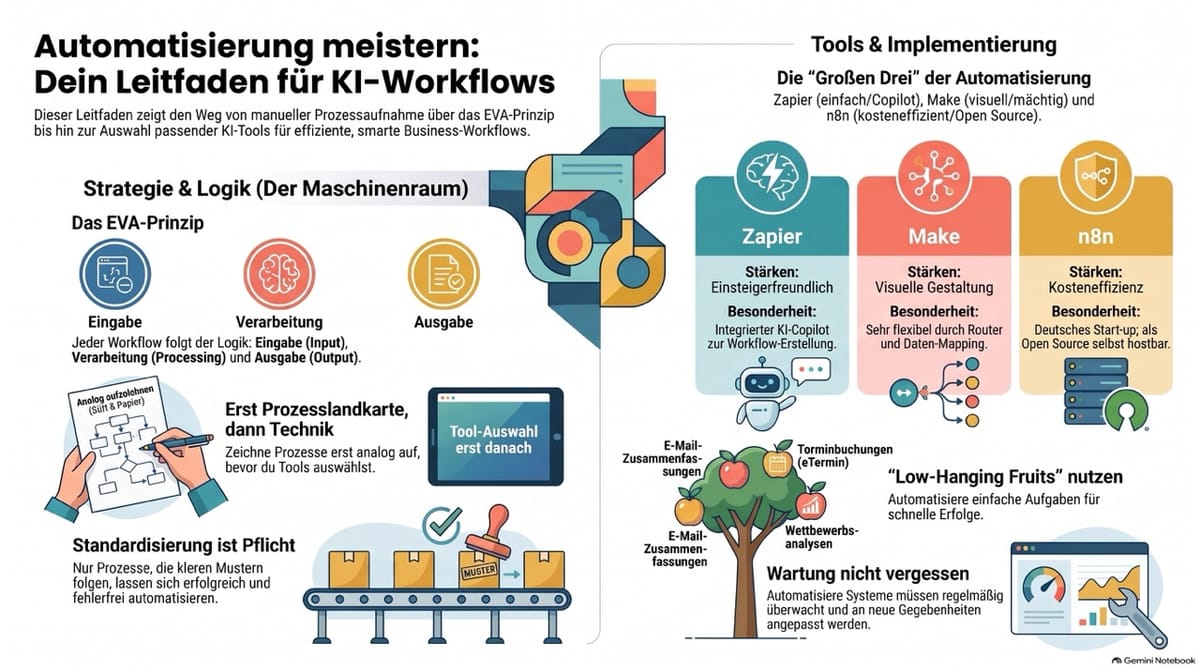 Automatisierung von Geschäftsprozessen mit KI-Tools und Workflow-Systemen