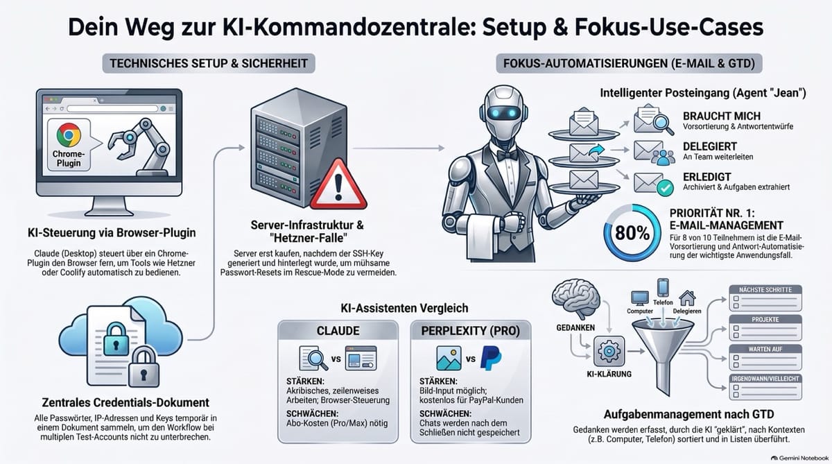 Besprechung und Priorisierung von Use Cases für KI-gestützte Automatisierung und Techniksetup
