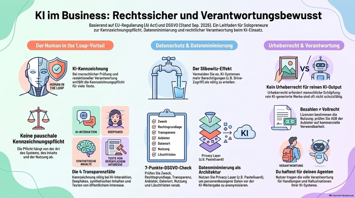 Rechtliche Grundlagen und Verantwortlichkeiten bei der Nutzung von Künstlicher Intelligenz