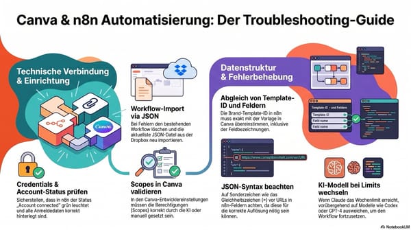 Fehlerbehebung und Workflow-Optimierung bei der Canva-Integration in N8N