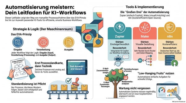 Automatisierung von Geschäftsprozessen mit KI-Tools und Workflow-Systemen